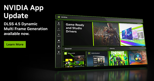 NVIDIA App Update Adds DLSS 4.5 Dynamic Multi Frame Generation, Intelligently Balancing Frame Rates, Image Quality & Responsiveness